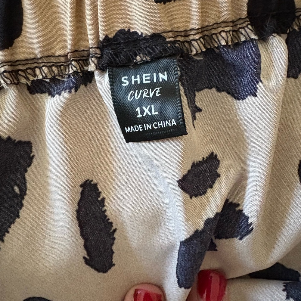 SHEIN Curve Leopard Print Skirt
